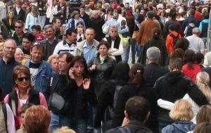 Menschenmassen auf dem Markusplatz